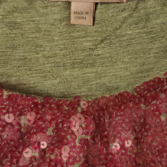 ❤️Calypso St Barth Bruni tee pink sequins short sleeved top XS - Picture 5 of 8